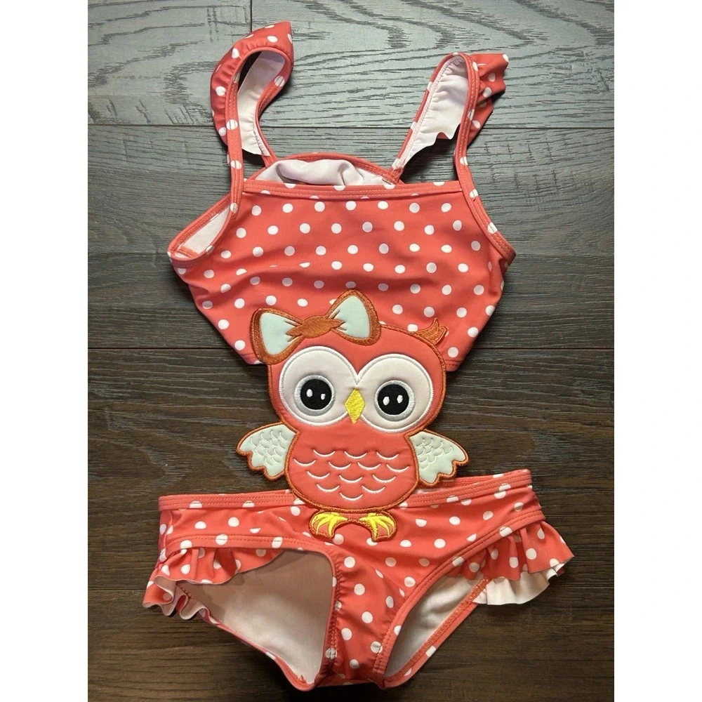 Owl One‎ Piece Swim Suit Girls 3T